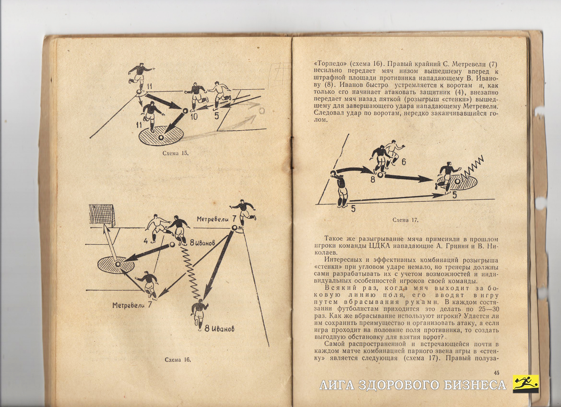 Симаков В. Игра в стенку.Тактические комбинации. М. Сов. Россия. 1969 г. 72 стр