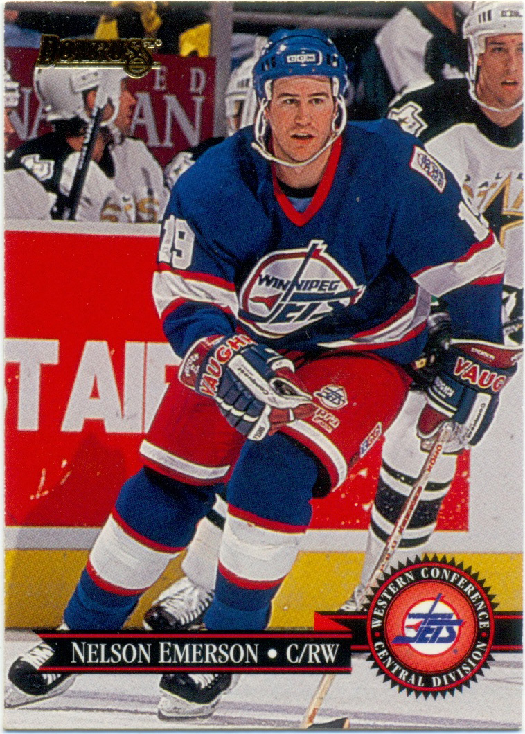 Nelson Emerson / Нельсон Эмерсон (Winnipeg Jets). Donruss NHL 1995-96, №7